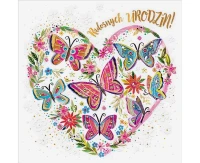 Birthday Card Butterflies in the Heart